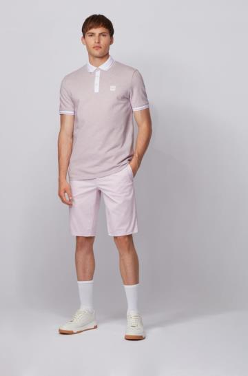 Koszulki Polo BOSS Regular Fit Ciemny Różowe Męskie (Pl01937)